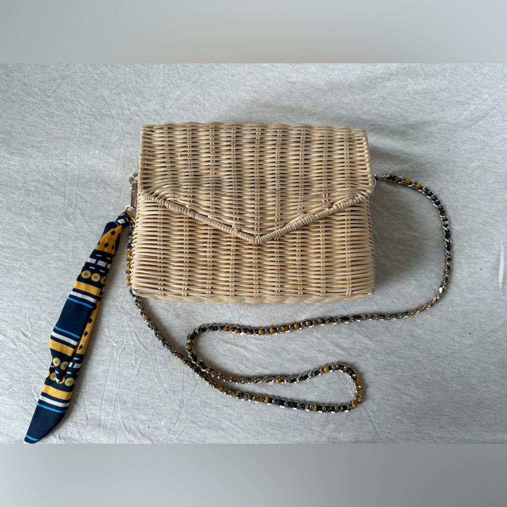 Cute Zara Bag with removable shoulder strap and colourful scarf detail